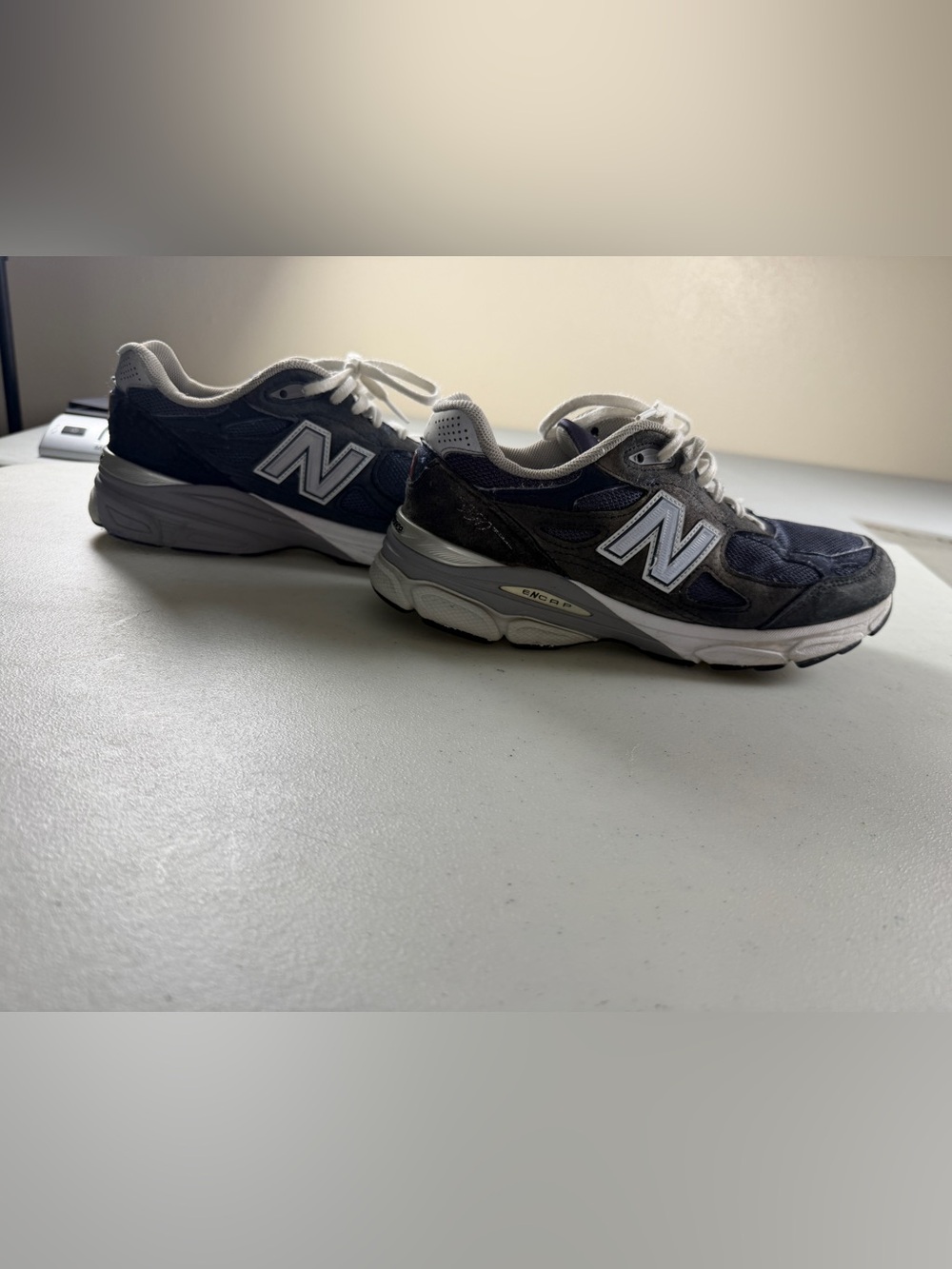New Balance Men's Navy and Gray Athletic Sneakers size 8